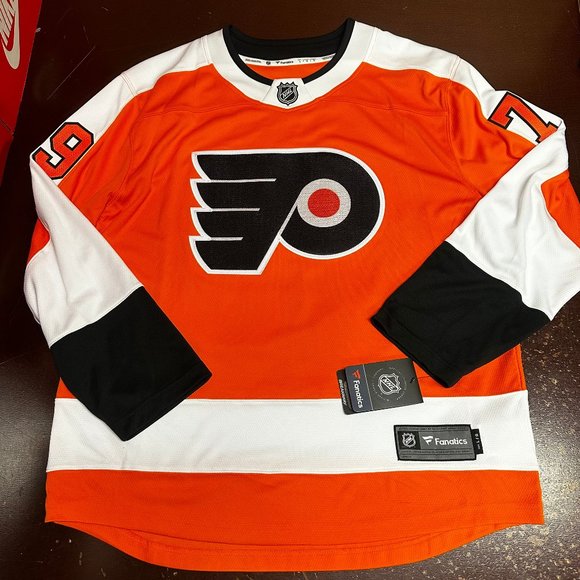 Fanatics Mens White Orange Philadelphia Flyers #9 Carter Hart NHL-Hockey Jersey - Picture 1 of 8